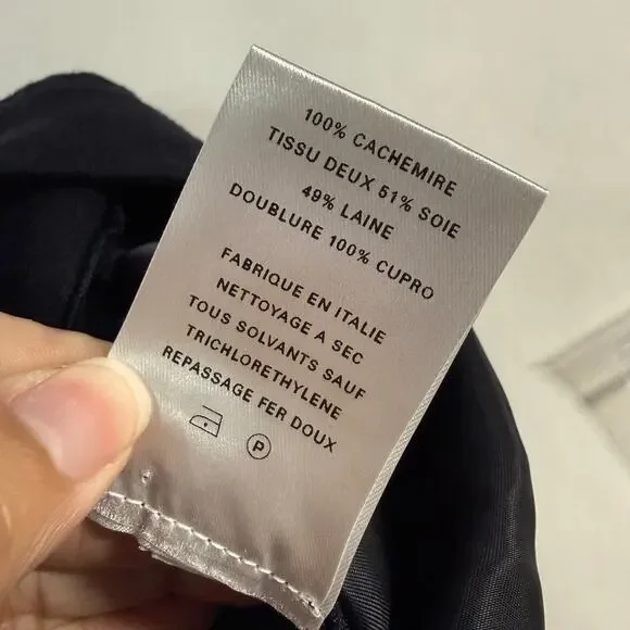Gabriela Hearst Tailored Pleated Tapered Trouser Black 100% Cashmere IT46 US10